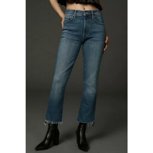 💕MOTHER💕 The Insider Crop Step Fray Jeans ~ Work Hard Play Hard 33 NWT - Picture 5 of 16